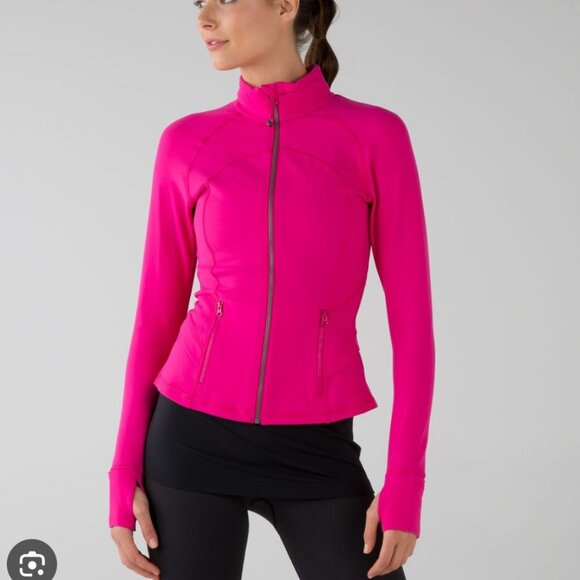 Lululemon Hustle In Your Bustle Jacket in Solid Pink Full Zip Up with Pockets - Picture 1 of 7